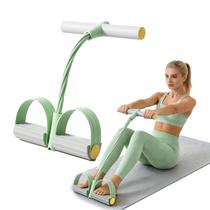 Faixa de resistência com pedais e 8 tubos com alças para corpo inteiro