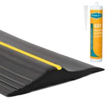 Faixa de soleira de borracha para porta de garagem TolanBBT 3,7 m com adesivo Faixa de soleira de borracha para porta de garagem TolanBBT 3,7 m com adesivo