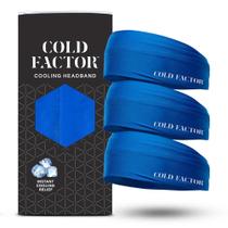 Faixa de Suor COLD FACTOR - Kit com 3 Unidades Azul Refrescante