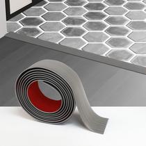 Faixa de transição de piso Greymond, autoadesiva, PVC, madeira cinza