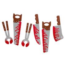 Faixa Decoração Halloween Festa Ferramentas C/ Sangue Faixa Decoração Halloween Festa Ferramentas C/ Sangue