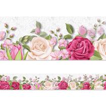 Faixa Decorativa Adesiva (Autocolante) - FLORES E RENDA