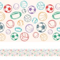 Faixa Decorativa Adesiva Infantil Bolas Coloridas 6mx15cm