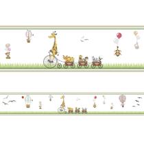 Faixa Decorativa Adesiva Infantil Safari Tons Claros Quarto Bebê PPDFM311 1,00M X 0,16M