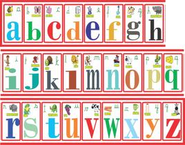 Faixa Decorativa Alfabeto VERMELHO 3mx25cm Largura