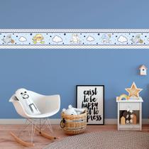 Faixa Decorativa Amiguinhos Baby Azul Marinho 10m por 15cm - Shop Adesivos