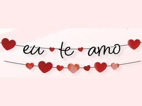 Faixa Decorativa Amore Eu Te Amo - 1 Unidade para Decoração