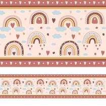 Faixa Decorativa Arco-Íris Tons Terrosos 3mx15cm
