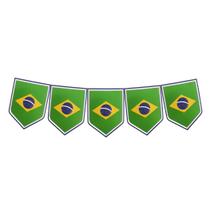 Faixa Decorativa Bandeirinhas Brasil 8m x 18cm