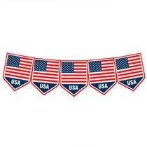 Faixa Decorativa Bandeirinhas Estados Unidos - 8m x 18cm
