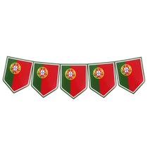 Faixa Decorativa Bandeirinhas Portugal 8m x 18cm