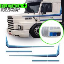 Faixa Decorativa Cabine Scania 113 1994 a 1997 Azul T/R Faixa Decorativa Cabine Scania 113 1994 a 1997 Azul T/R