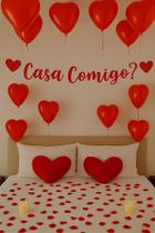 Faixa Decorativa 'Casa Comigo' em Glitter Vermelho para Casamento - 1 Unidade Faixa Decorativa 'Casa Comigo' em Glitter Vermelho para Casamento - 1 Unidade