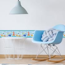 Faixa Decorativa de Parede Infantil Fundo do Mar 10cmx10m Faixa Decorativa de Parede Infantil Fundo do Mar 10cmx10m
