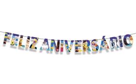 Faixa Decorativa Feliz Aniversário Festa PK XD - 1 unidade - Cromus - Inspire sua Festa Loja