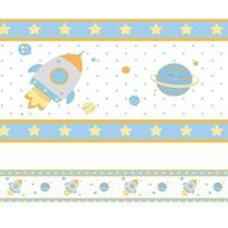 Faixa Decorativa Infantil Foguete E Planetas - 100x15cm