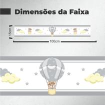 Faixa Decorativa Infantil Ursinho baloeiro cinza escuro