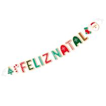 Faixa Decorativa Natalina Feliz Natal Bandeirinha