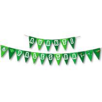 Faixa Decorativa Palmeiras Festa de Aniversário e Comemoração Futebol - 2,40m X 19cm - Festcolor