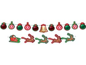 Faixa Decorativa Papai Noel de Natal - Festcolor