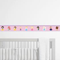 Faixa Decorativa Papel De Parede Princesas Infantil quarto Bebê