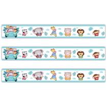 Faixa Decorativa Papel Parede Infantil Animais Carro Faixa Decorativa Papel Parede Infantil Animais Carro