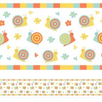 Faixa Decorativa para Quarto de Bebê Caracol 6mx15cm