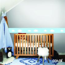 Faixa Decorativa Quarto Bebê Infantil Nuvens azul