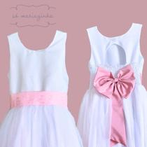Faixa e Laço Rosa Infantil Prega Acessório Para Vestido Festa elegância conforto luxo Faixa e Laço Rosa Infantil Prega Acessório Para Vestido Festa elegância conforto luxo