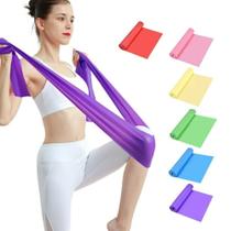 Faixa Elástica Alongamento Pilates Yoga Fisioterapia Exercícios em Casa - Mix de Produtos