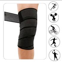 Faixa Elástica Alta Compressão Ajustável e Confortável Treino Proteção Para o Joelho Coxa Tornozelo