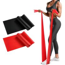 Faixa Elástica De Exercícios Alongamento Pilates Yoga Fisioterapia 2 Unidades Faixa Elástica De Exercícios Alongamento Pilates Yoga Fisioterapia 2 Unidades