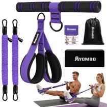 Faixa Elástica de Resistência Ayombo com Pedal e Alças Ajustável 3060 lbs Faixa Elástica de Resistência Ayombo com Pedal e Alças Ajustável 3060 lbs