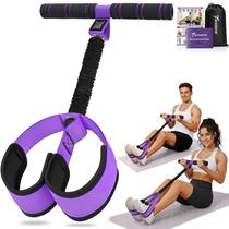 Faixa Elástica de Resistência com Pedais WOQQW 55 lb com Alças Duplas Faixa Elástica de Resistência com Pedais WOQQW 55 lb com Alças Duplas