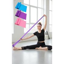 Faixa Elástica Exercício Pilates Yoga 1,5m: Fortaleça Tudo!