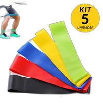 Faixa Elástica Fisioterapia Yoga Alongamento Pilates Kit 5 Faixa Elástica Fisioterapia Yoga Alongamento Pilates Kit 5