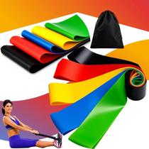 Faixa Elastica Mini Band Tipo Theraband Kit 5 Unidades Reabilitacao Ortopedica Idosos Forca Faixa Elastica Mini Band Tipo Theraband Kit 5 Unidades Reabilitacao Ortopedica Idosos Forca