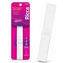 Faixa Elástica Para Cabelo Ricca Gym Antideslizante White Cód.1046 Faixa Elástica Para Cabelo Ricca Gym Antideslizante White Cód.1046