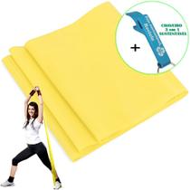 Faixa Elástica Para Exercício Resistência Yoga Amarelo + Chaveiro CBRN15924 Faixa Elástica Para Exercício Resistência Yoga Amarelo + Chaveiro CBRN15924