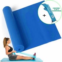 Faixa Elástica Para Exercício Resistência Yoga Azul + Chaveiro CBRN15931 - COMMERCE BRASIL