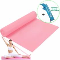 Faixa Elástica Para Exercício Resistência Yoga Rosa + Chaveiro CBRN15948 Faixa Elástica Para Exercício Resistência Yoga Rosa + Chaveiro CBRN15948