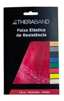 Faixa Elástica Theraband Original 1,5m Vermelha Médio Fisioterapia