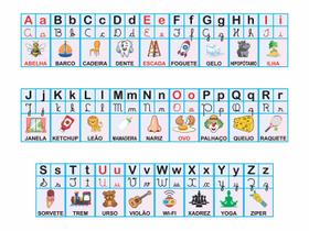 Faixa em Lona Alfabeto Ilustrado 35x500cm Abc Infantil