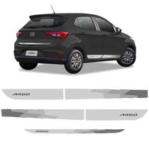 Faixa Fiat Argo 2021 2022 Adesivo Lateral e Traseiro Cinza