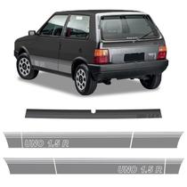 Faixa Fiat Uno 1.5 R 1989 Adesivo Modelo Original Grafite Faixa Fiat Uno 1.5 R 1989 Adesivo Modelo Original Grafite