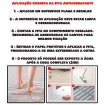 Faixa Fita Lixa Antiderrapante Escadas Pisos Rampas Resistente Água 50mm X 30 Metros Preta