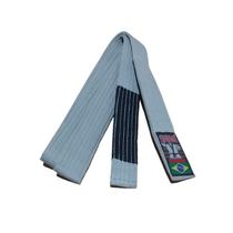 Faixa Jiu Jitsu Cinza Com Ponta Preta Padrão Shiroi