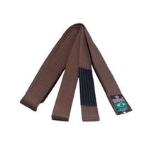 Faixa Jiu Jitsu Marrom Com Ponta Preta Padrão Shiroi