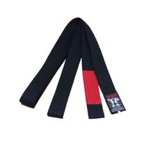 Faixa Jiu Jitsu Preta Com Ponta Vermelha Padrão Shiroi