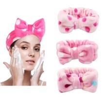 Faixa Laço Maquiagem Makeup Toalha Tiara Cabelo Rosto Limpo - CORES SORTIDAS